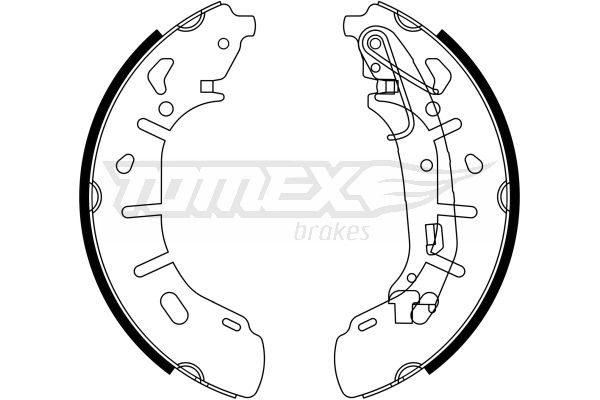 23-21 TOMEX brakes TX23-21 Brake Shoe Set 7 736 738 8