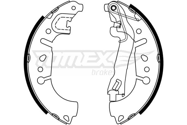 TOMEX brakes TX 23-37 Brake Shoe Set Rear Axle, 229 x 42 mm