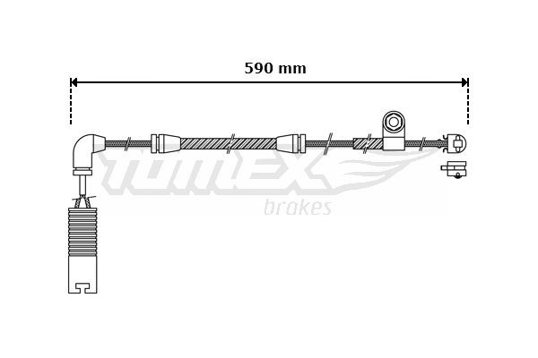 TOMEX brakes TX 30-37 Brake pad wear sensor Front Axle
