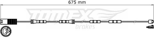 TOMEX brakes TX 31-36 Brake pad wear sensor Front Axle