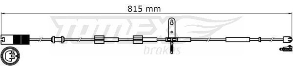 31-37 TOMEX brakes Front Axle Length: 815mm, Warning Contact Length: 815mm Warning contact, brake pad wear TX 31-37 buy