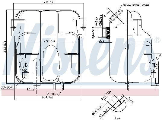 OEM-quality NISSENS 996023 Coolant expansion tank