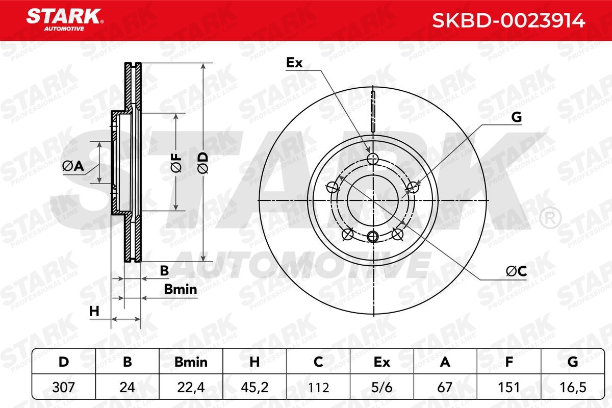 OEM-quality STARK SKBD-0023914 Brake rotor