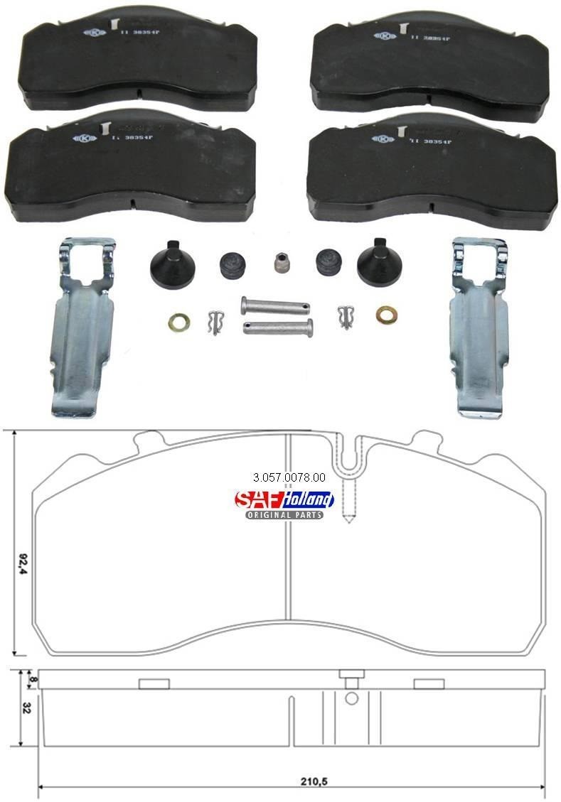 SAF 3.057.0078.00 Brake pad set FIAT experience and price