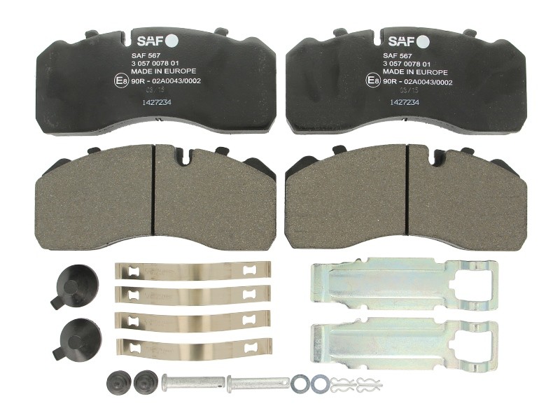 Original SAF 29095 Brake pad kit 3.057.0078.01 for MERCEDES-BENZ CITARO