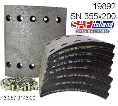 19892 SAF Breite: 200mm, Dicke/Stärke: 18,2mm Bremsbeläge 3.057.3143.00 kaufen