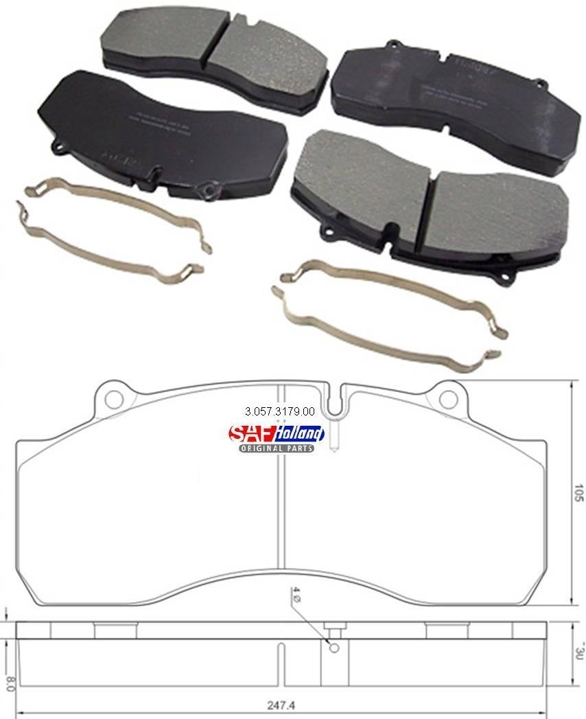 29143 SAF prepared for wear indicator Height: 105,0mm, Thickness: 30,0mm Brake pads 3.057.3179.00 buy