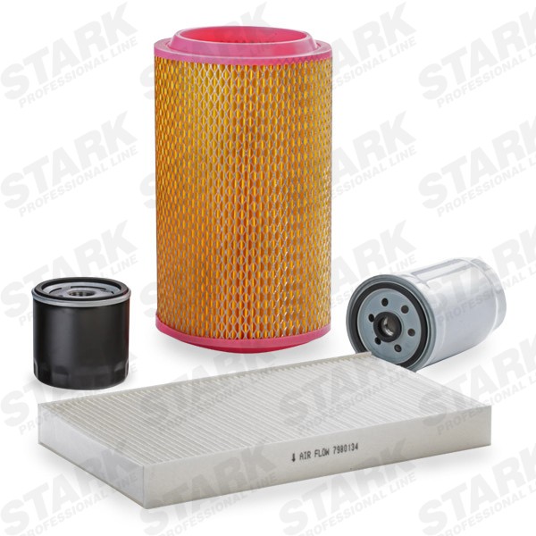 STARK SKFS-1880178 Filter service kit with air filter, without oil drain plug, Spin-on Filter, Particulate Filter, four-piece