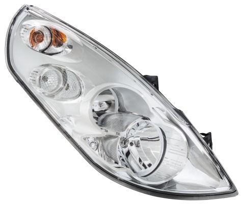 1LR 010 117-221 HELLA Headlight RENAULT Right, W5W, PY21W, H7/H1, Halogen, FF, 12V, with high beam, with position light, with low beam, with indicator, for left-hand traffic, without motor for headlamp levelling, with bulbs