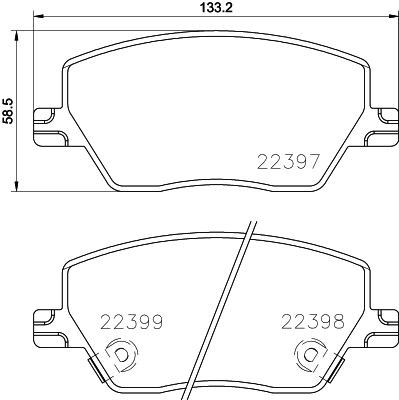 HELLA 8DB 355 025-111 Brake pad set with acoustic wear warning, with brake caliper screws, with accessories