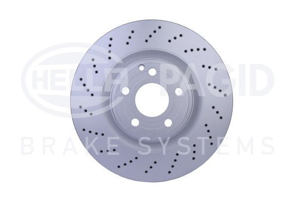 HELLA 8DD 355 126-381 Brake disc 344x32mm, 05/06x112, Perforated, internally vented, coated, High-carbon