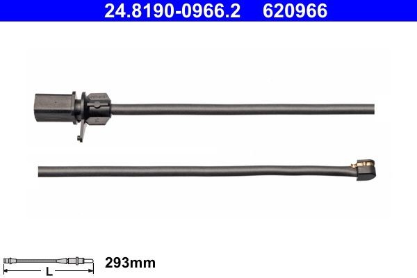 620966 ATE Length: 293mm Warning contact, brake pad wear 24.8190-0966.2 buy
