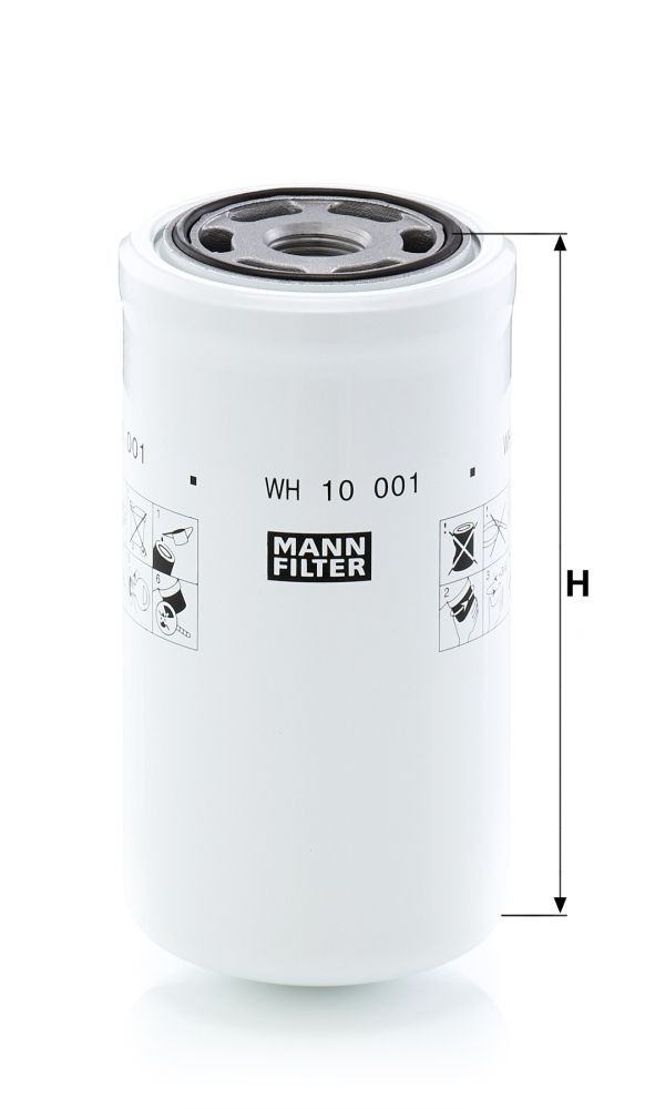 MANN-FILTER WH 10 001 Hydraulikfilter, Automatikgetriebe SISU LKW kaufen
