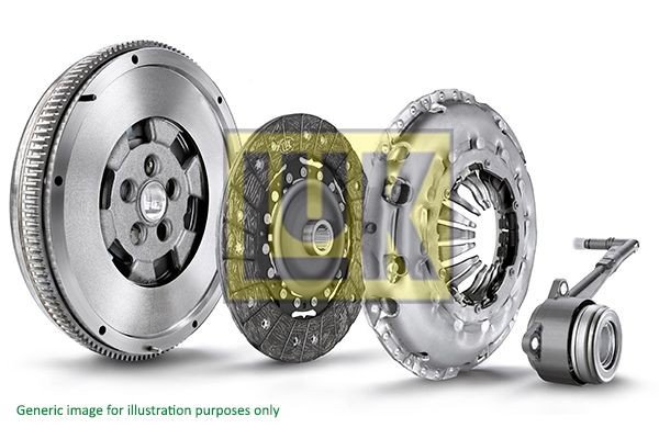 LuK 600 0267 00 Clutch kit with central slave cylinder, without pilot bearing, with flywheel, with screw set, Dual-mass flywheel without friction control plate
