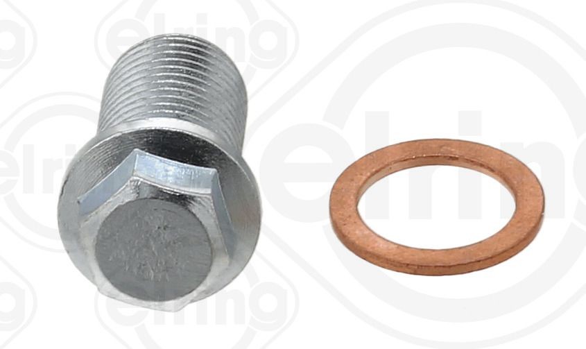 ELRING 877.840 Sealing Plug, oil sump M14x1,5x33, Spanner Size: 13 mm, with seal ring