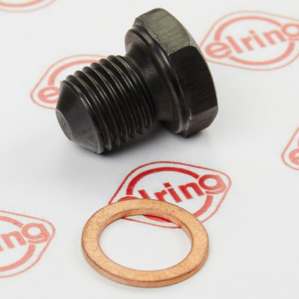 ELRING 878.070 Sealing Plug, oil sump M14x1,5x16, Spanner Size: 19 mm, 19, with seal ring