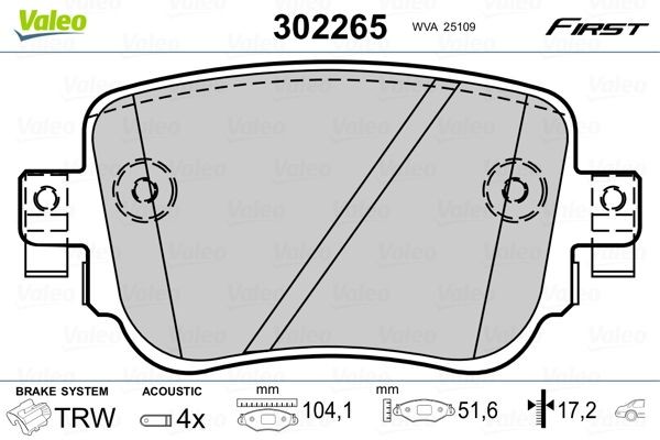 Škoda ENYAQ Disk brake pads 13773006 VALEO 302265 online buy