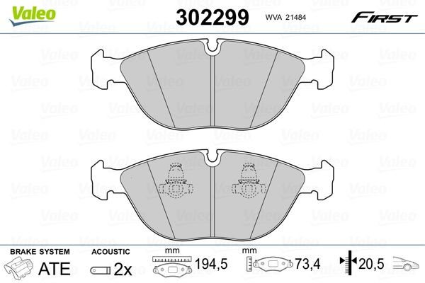 Audi A8 Set of brake pads 13773037 VALEO 302299 online buy