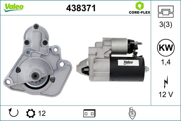 VALEO 438371 Starter motor M 000 T 21471