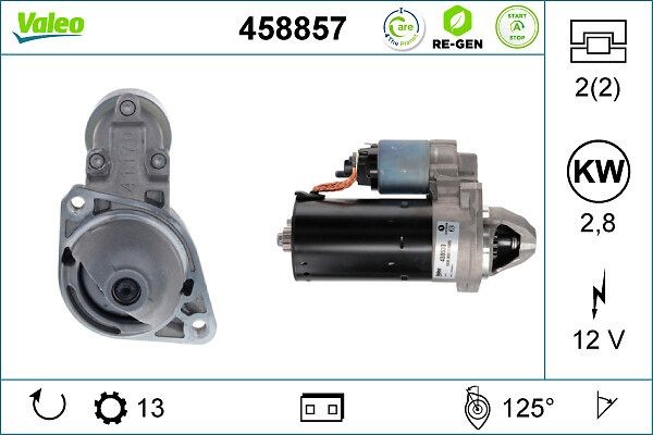 VALEO 458857 Starter motor A 6519061200