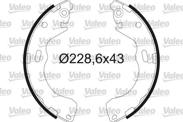 VALEO Rear Axle, 228, without wheel brake cylinder Brake Shoes 564217 buy