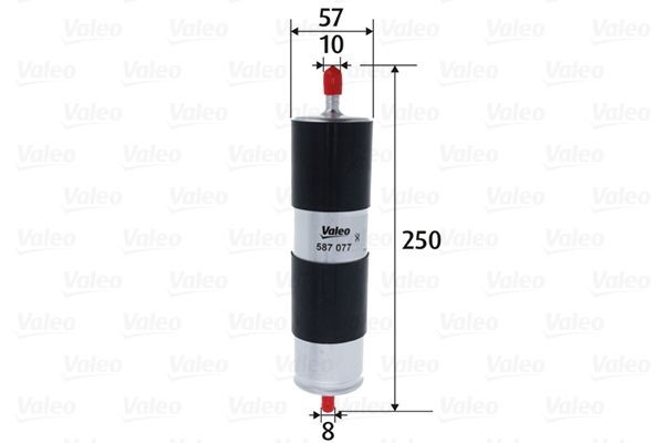 VALEO In-Line Filter, 8mm, 10mm Height: 250mm Inline fuel filter 587077 buy
