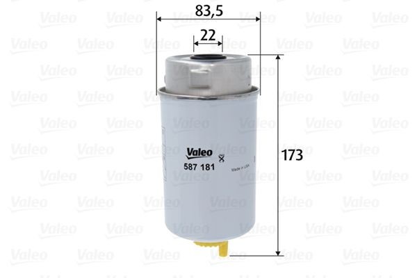 VALEO 587181 Fuel filter Spin-on Filter