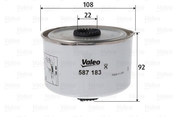 587183 Fuel filter 587183 VALEO In-Line Filter