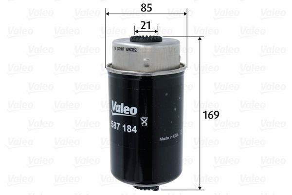 VALEO 587184 Fuel filter In-Line Filter