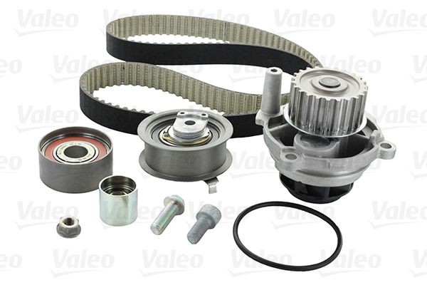 VALEO with gaskets/seals, Number of Teeth: 145, Width 1: 23 mm Timing belt and water pump 614664 buy