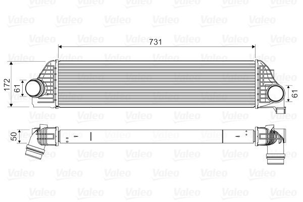 Original 818561 VALEO Intercooler charger LAND ROVER