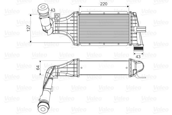 VALEO Turbo intercooler OPEL ASTRA G Convertible (F67) new 818660