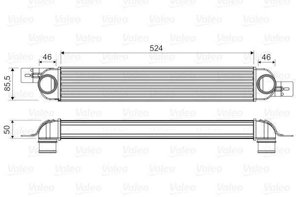 Original VALEO Turbo intercooler 818661 for OPEL MERIVA
