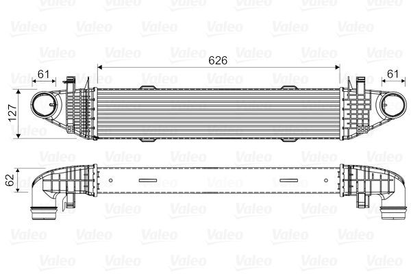 818679 VALEO Turbo intercooler MERCEDES-BENZ without EGR valve
