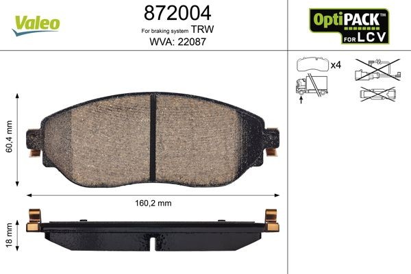 Opel VIVARO Brake pad 13777078 VALEO 872004 online buy