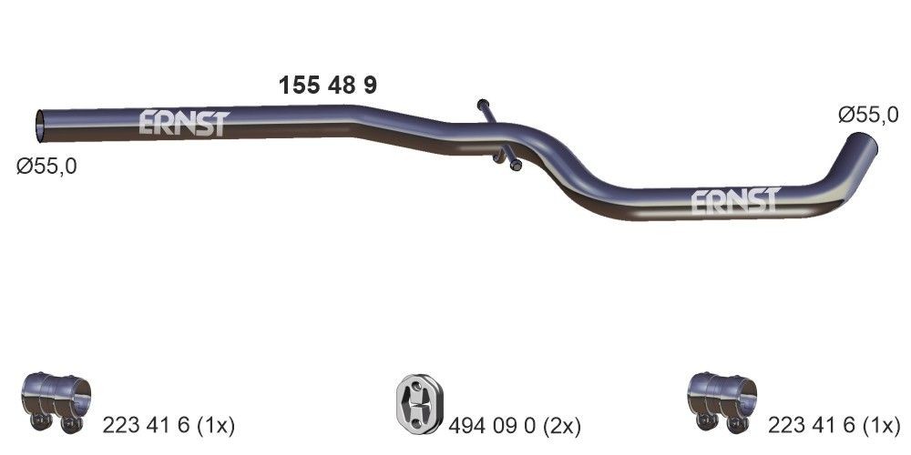 Great value for money - ERNST Exhaust Pipe 155489