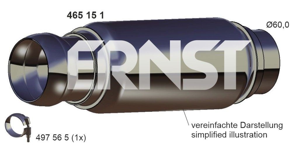 ERNST 465151 Flex Hose, exhaust system
