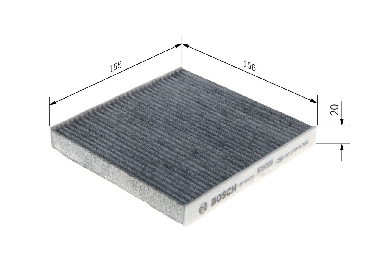 OEM-quality BOSCH 1 987 435 051 Air conditioner filter