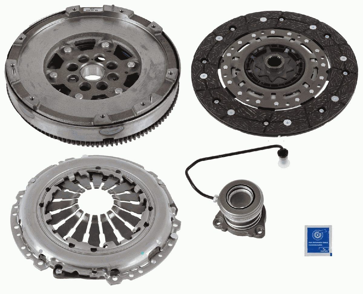SACHS 2290 601 188 Clutch kit with central slave cylinder, with clutch pressure plate, with dual-mass flywheel, with clutch disc, without screw set, 220mm