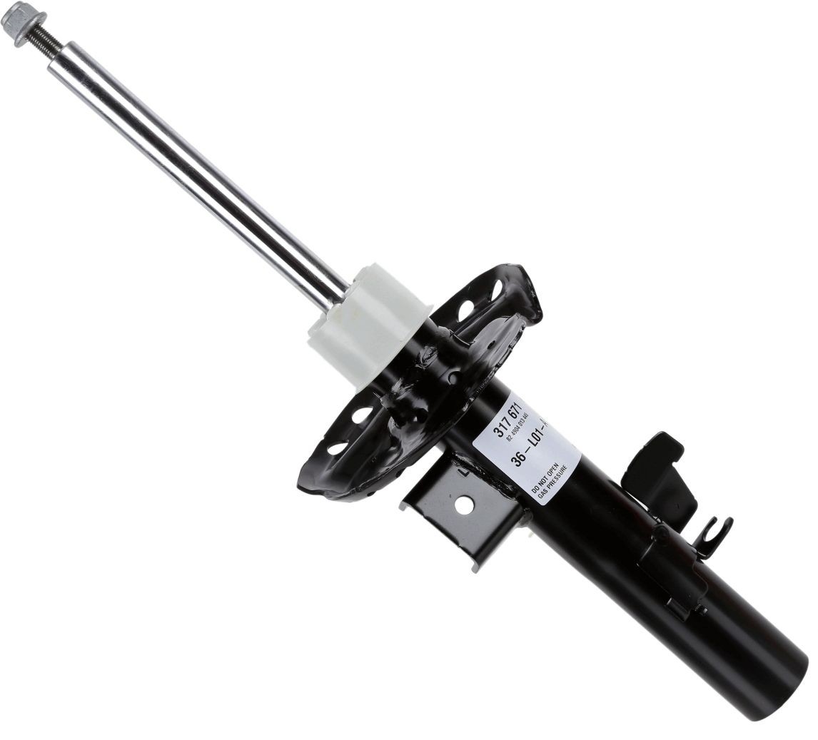 SACHS 317 671 Shock absorber Left, Gas Pressure, Twin-Tube, Suspension Strut, Top pin