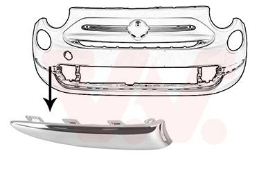 Für Fiat 500 312 2007-2015 Front Stoßstange Oberen Moulding Trim