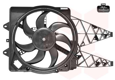 VAN WEZEL Ø: 384 mm, with radiator fan shroud, with electric motor Cooling Fan 1629747 buy