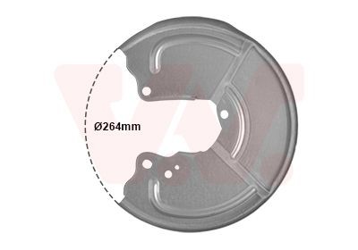 VAN WEZEL 1754373 Brake disc back plate FIAT 500 in original quality