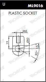 MONROE ML6374 Gas Spring, foldaway table