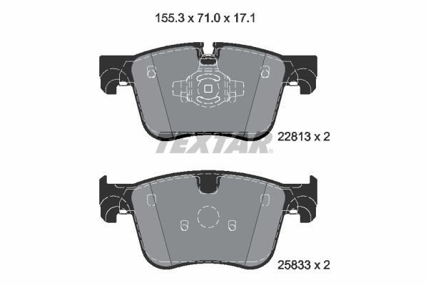 Great value for money - TEXTAR Brake pad set 2281301