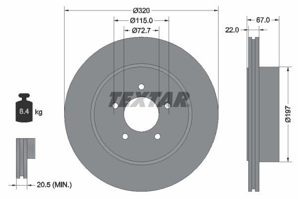 Chrysler NEON Brake discs and rotors 13791744 TEXTAR 92177205 online buy