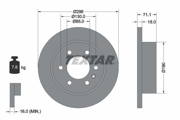 TEXTAR Brake disc kit rear and front MERCEDES-BENZ Sprinter 4-t Tourer (907) new 92301103