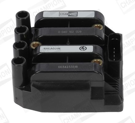 BAEA029E CHAMPION Coil pack SKODA 6-pin connector, 12V, Sawtooth, with electronics, Number of connectors: 4, Connector Type, saw teeth, 10,5 cm