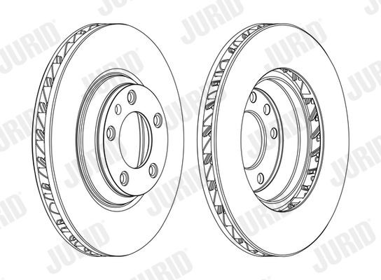 JURID 562360JC-1 Brake disc 350x34mm, 5, Vented, Coated