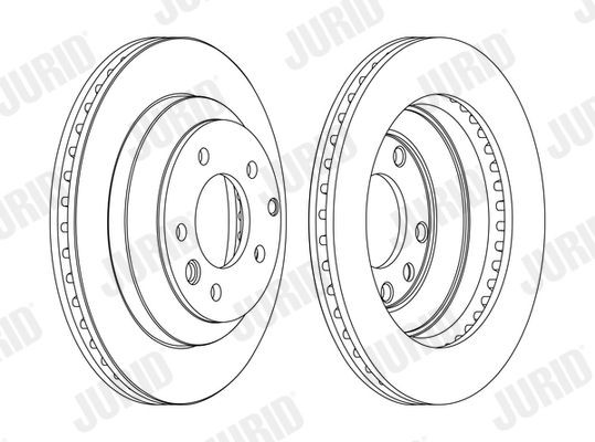 JURID 562393JC-1 Brake disc 330x28mm, 5x130, Vented, Coated